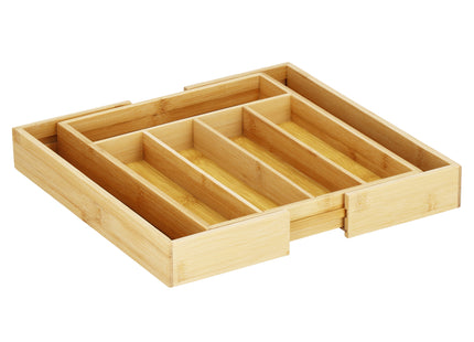 Bestekbak - Bestekhouder - Bestek Organizer - Uitschuifbaar - Bamboe -  45 - 28 x 33,5 x 5 cm
