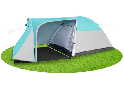 Koepeltent | Kampeertent | Tent | Waterdicht | 3 Persoons | Grijs / Zwart / Zee | 310 x 175 x 130 cm