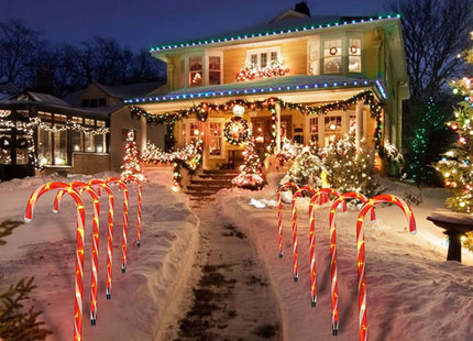 Snoepstokken | Zuurstokken |  Kerstversiering | Led | 8 Stuks
