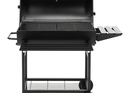 Houtskool barbecue - Op Wielen - BBQ - Asopvangbak - Thermometer - Kunststof - Staal - Zwart