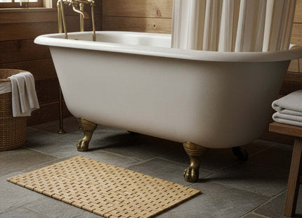 Badkamermat - Antislip - Sneldrogend -Bruin - Bamboe - 80 x 50 cm