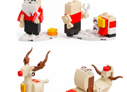 Adventskalender met Bouwblokken – 618 Onderdelen – 24 Verrassingen – Kerstfiguren