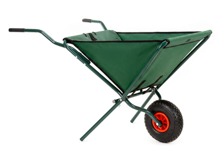 Kruiwagen | Opvouwbaar | Kruiwagenwiel | 50L | 30kg Draagvermogen | Groen