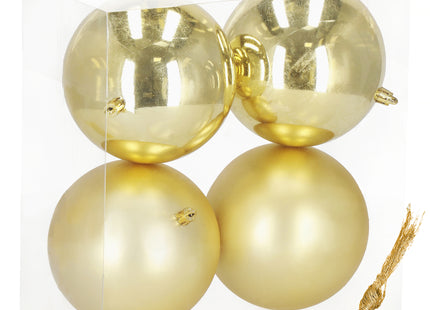 Kerstballen | 4 Stuks | 12 cm | Goud