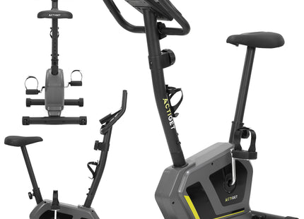 Hometrainer - 8 Weerstandsniveaus - Inclusief Hartslagmeter, Display, Telefoonhouder, Transportwielen - Max 130 KG