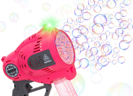 Bellenblaasmachine - Bellenblaas Pistool - Bellenblazer - Bubble gun Volledig Elektrische Bubbel Gun met Reservoir - Roze -Led Verlichting