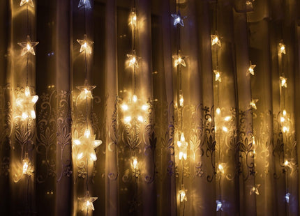 Kerstverlichting Sterrengordijn | 180 LEDs | Warm Wit/Koel Wit