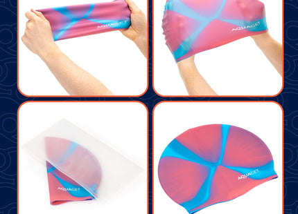 Badmuts - Zwemmuts - Opberghoes - Siliconen - Blauw/Roze