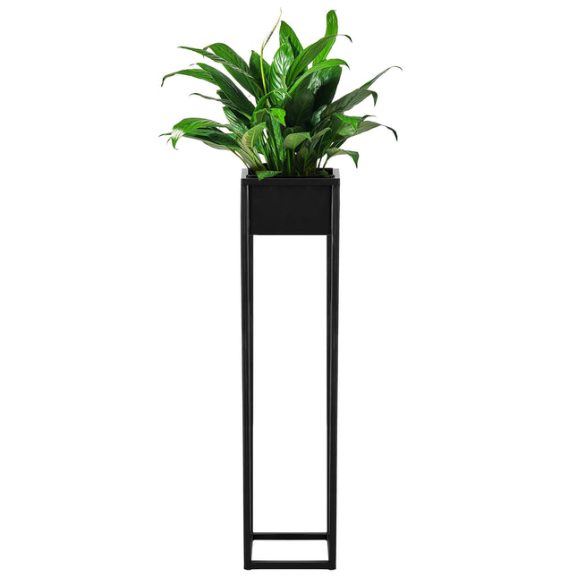 Staande Plantenbak | Plantenbakken | Bloempothouder | Metaal Zwart | 100 cm
