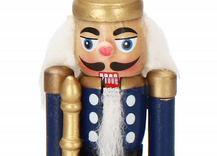 Notenkraker Kerst | 3 Stuks | Blauw/Rood | 12.5 cm