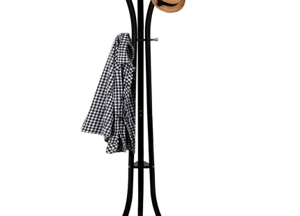 Staande Kapstok | Metaal | 9 Haken | Garderobe Kapstok | Zwart | 180 cm