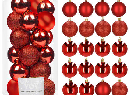 Kerstballen | 20 Stuks | 4 cm | Rood