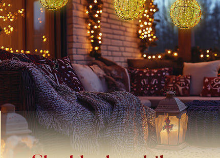 Lichtbol - Kerstversiering - Warm Wit - Flash Optie - Indoor & Outdoor - 200 Led - Ø 18 - Dimmer - 8/16 Timer