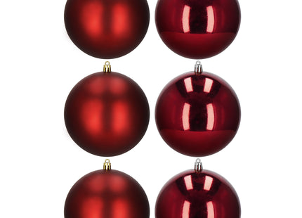 Kerstballen | 6 Stuks | Rood