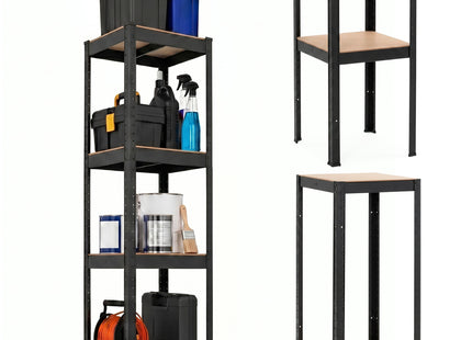 Opbergrek - Stellingkast - 400 KG - Metaal -180 x 40 x 40 cm - Zwart