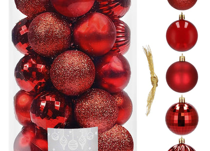 Kerstballen | 20 Stuks | 6 cm | Rood