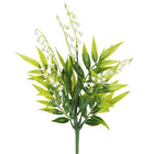 Kunstplant - Kunstbladeren- Sierboeket - Takken - Lelietje van dalen - 43 cm