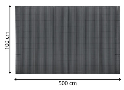 Balkonscherm - Privacyscherm - Hoge Kwaliteit - Waterbestendig - UV-bescherming - 1x5 m - 95% -Antraciet - PVC