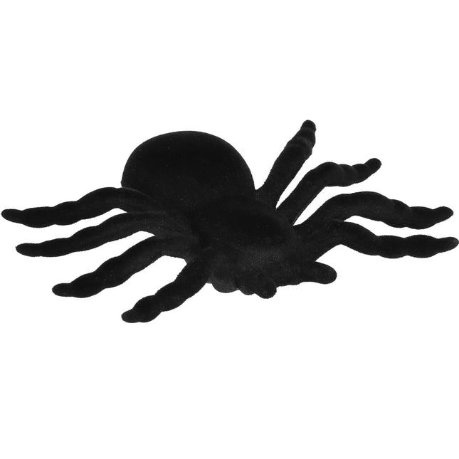 Halloween Decoratie - Spin - Fluffy - 2 Stuks - Zwart