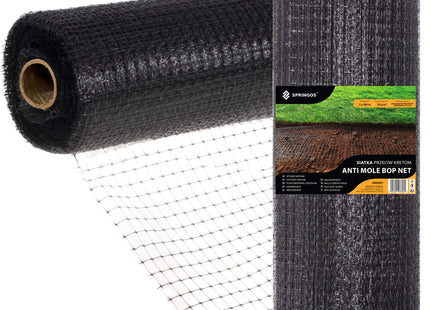 Mollengaas | Mollenbestrijding | Mollennetten | 1x 100 m | 30g/m2 | Zwart