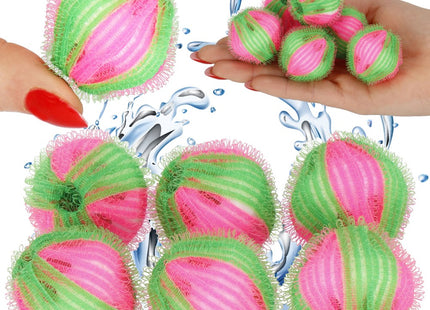 Drogerballen | Wasballen | 6 Stuks | Groen/Roze