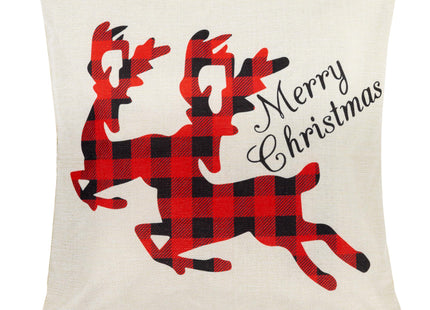 Sierkussenhoes | Kussenhoes | Kussensloop | Woonaccessoires | 40 x 40 cm | 4 Stuks | Kerstpatronen