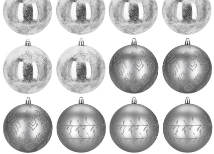 Kerstballen | 12 Stuks | 11 cm | Zilver