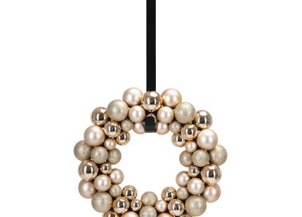 Deurhaak - Kranshouder - Kerst - Metaal - Zwart - 38 cm