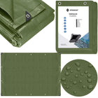 Afdekzeil | Dekzeil | Zeildoek | Waterdicht | PVC | 4 x 5 m | 100 g/m2 | Groen