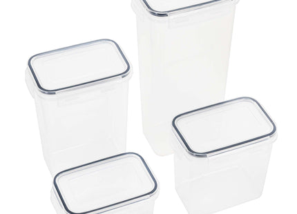 Keukenorganizer - Voorraadpotten -  Voorraaddozen - Bewaarcontainers  - Set Van 24 Met Stickers - Transparant