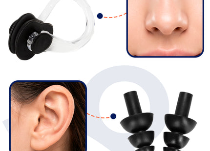 Duikbril - Zwembril - Inclusief Oordoppen En Neusklem - Verstelbaar - Unisex - Zwart - UV 400