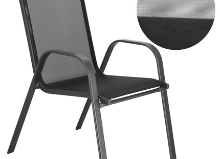 Tuinstoel | Tuinstoelen | Tuinstoel Buiten | Staal & Textileen | 130 kg | Grijs