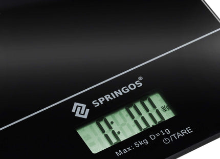 Keukenweegschaal - Weegschaal Keuken - 5 KG - Met Display - Elektronisch - Glas - Kunststof