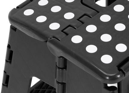 Vouwkruk - Inklapbaar - Platform - Multifunctioneel - Tot 150 Kg - 39 Cm - Zwart