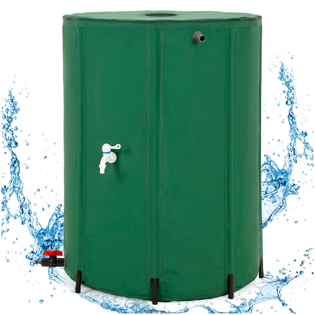 Regenton - Regenwatertank - Opvouwbaar - Met Kraan - 2 Kranen - 500 L