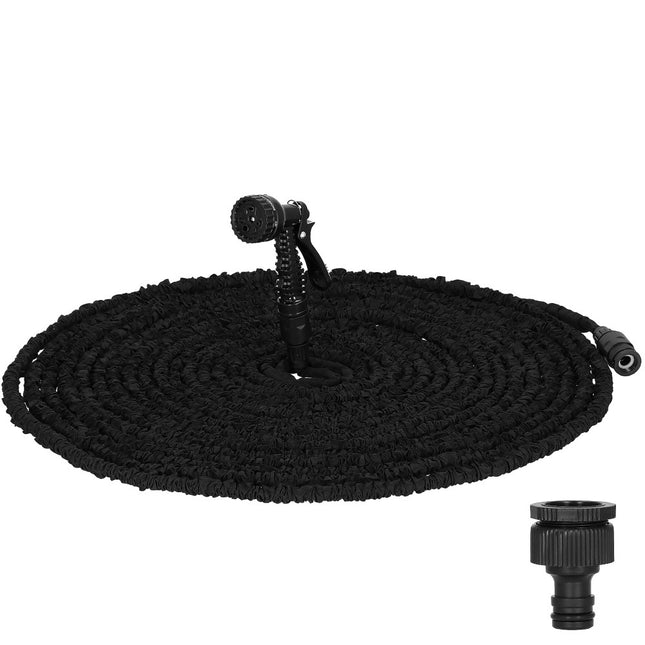 Tuinslang | 20-60 m | Magic Hose | Flexibele Tuinslang | Sproeikopvergrendeling | Zwart