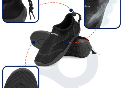 Waterschoenen - AQUA Shoes - Sneldrogend - Rubber - Unisex - Zwart - Maat 41