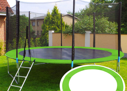 Trampoline Rand | Ø 244 cm | Beschermrand Trampoline | Rond | Groen/Zwart