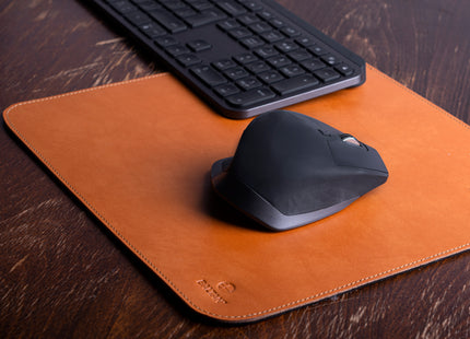 Leren Muismat - 30 x 30 CM - Bruin
