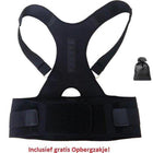 Verstelbare Magnetische Schouder- En Rug Brace | Effectieve Rugbrace Deluxe Voor Man En Vrouw (Zwart) - Maat L
