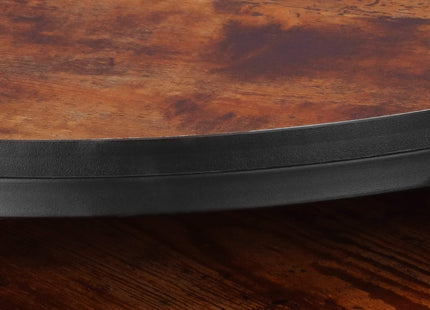Bijzettafel Set Van Twee  | Salontafel Rond | Bijzettafel | 2 Stuks | Zwart/Bruin