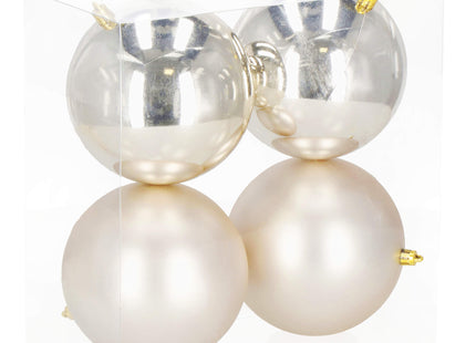Kerstballen | 4 Stuks | 12 cm | Zilver