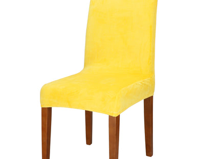 Velvet Stoelhoes - Voor Eetkamerstoelen - Met Stretch - Geel