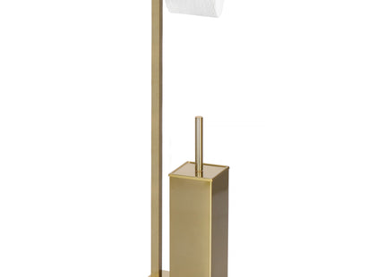 Toiletbutler | Toiletrolhouder | Toiletborstel met houder | Toiletaccessoire | Goud