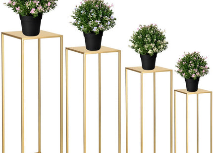 Plantenzuil| Plantentafel | Planten Etagère | Set van 4 | Metaal | Goud