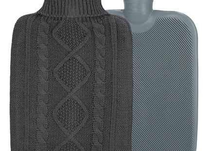 Warmwaterkruik- Sweater -Hoes - 2L - Inhoud - Pijnverlichting- Ontspanning -Grijs
