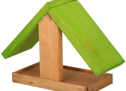 Vogelvoederhuisje - Vogelvoederplek - Vogelvoeding - Staand - Bruin - Groen - 12,5 x 31 x 21,5 cm
