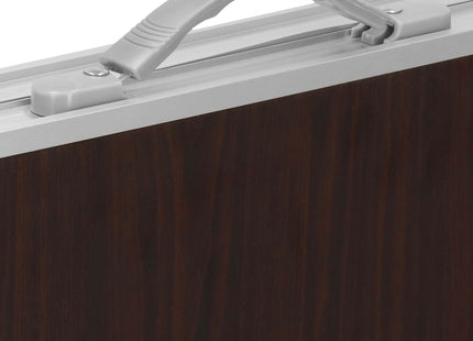 Campingtafel - Inklapbaar -  Verstelbaar Inclusief Stoelen - Donkerbruin/Zwart  - 120 x 60 x 70 cm