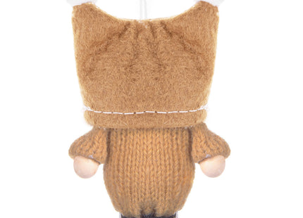 Kerstkabouter - Kersthanger - Kerstdwerg - Kerstversiering - Bruin - 8 cm
