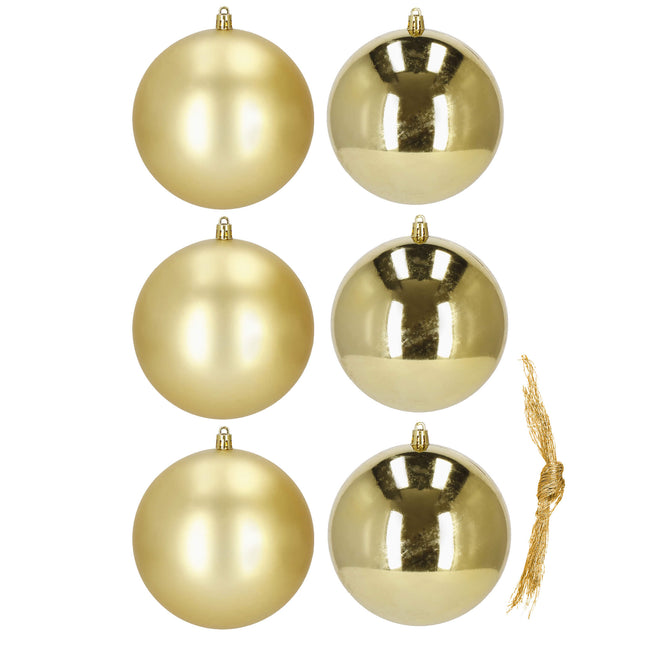 Kerstballen | 6 Stuks | 10 cm | Goud